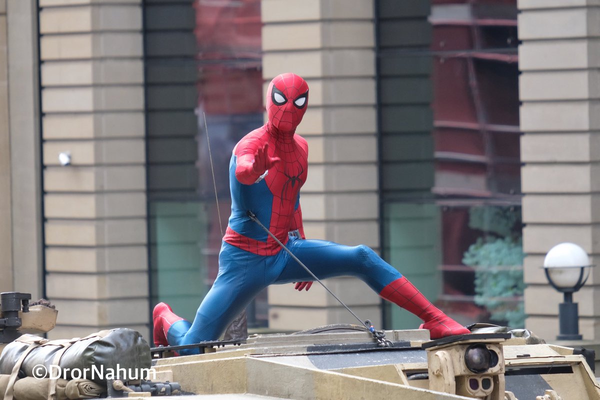 Friendly neighborhood Spider-Man today in Glasgow. Photos by Dror Nahum. All rights reserved #SpiderManBrandNewDay #spidermanglasgow #TomHolland