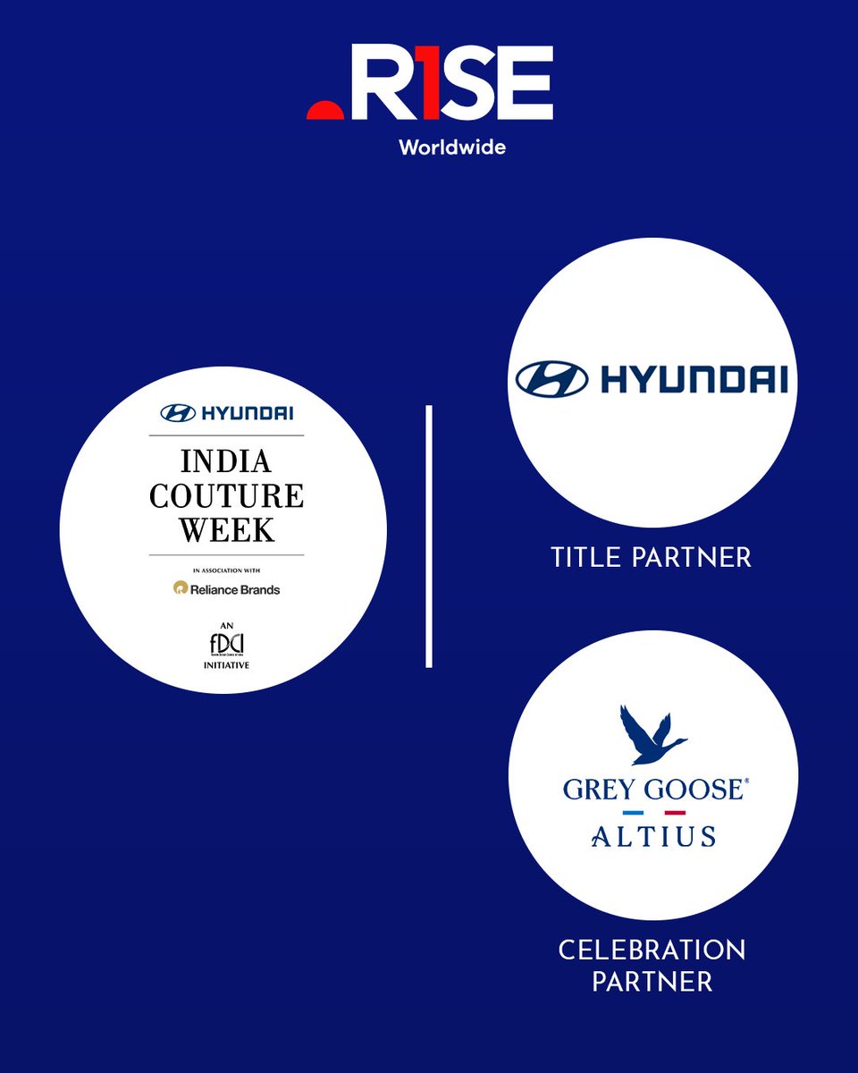 Excited to share that we secured partnerships for Hyundai India Couture Week! 🤝

<a href="/HyundaiIndia/">Hyundai India</a> stepped into the spotlight as Title Partner, and #GreyGoose added glamour as Celebration Partner for the 2025 edition 🤩

#RiseAsOne <a href="/fdciofficial/">FDCI</a>