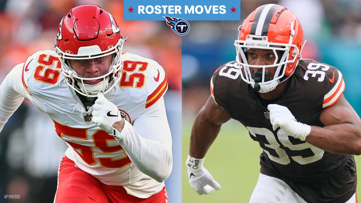 The <a href="/Titans/">Tennessee Titans</a> have signed linebackers Khaleke Hudson and Blake Lynch.

The Titans have waived LB David Gbenda and waived/injured LB Anfernee Orji.

MORE bit.ly/4m9nVLb