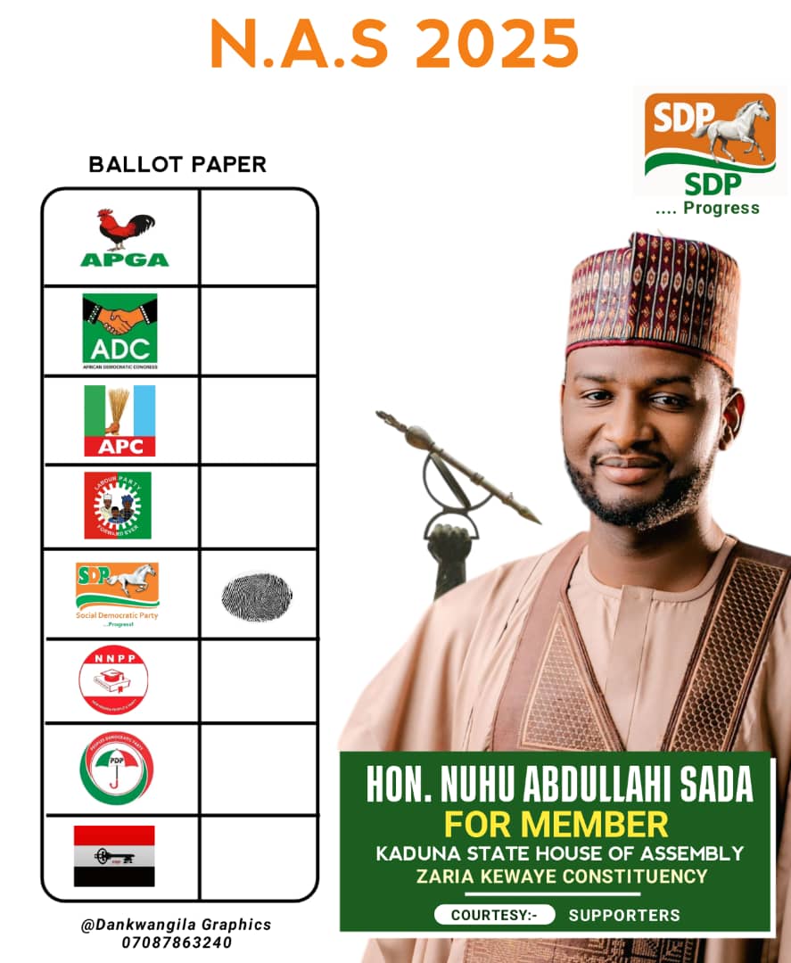 I deeply appreciate the support and prayers from my people over my candidacy. I call on you all to come out in large numbers on 16th August 2025 and vote. Zaria Kewaye is for SDP.