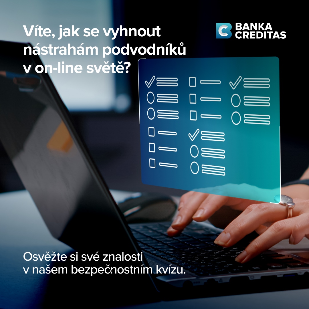 🛡️ Myslíte si, že dokážete odhalit podvodníka? Otestujte své znalosti v bezpečnostním kvízu od Banky CREDITAS.👉: lnkd.in/gnW8fyhP  Každá správná odpověď se počítá.  #onlinepodvody #kviz #bankacreditas