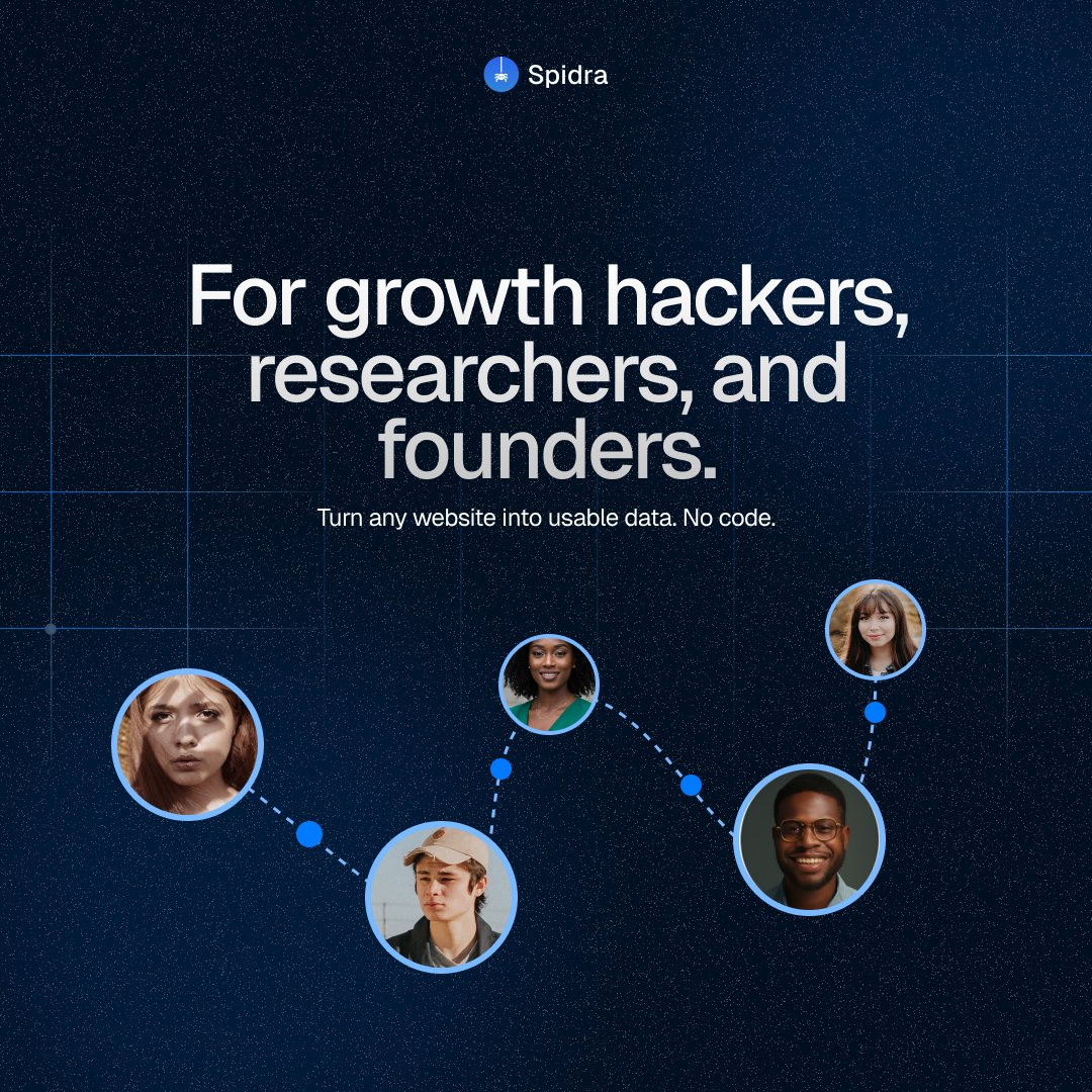 spidra_io's tweet image. Growth hackers. Researchers. Founders.
If you need data, you need Spidra.
✅ No-code scraping
✅ AI prompts
✅ Clean results
Check out spidra.io today
#NoCode #WebScraping #DataAutomation #FounderTools #GrowthHacking #AItools #Spidra