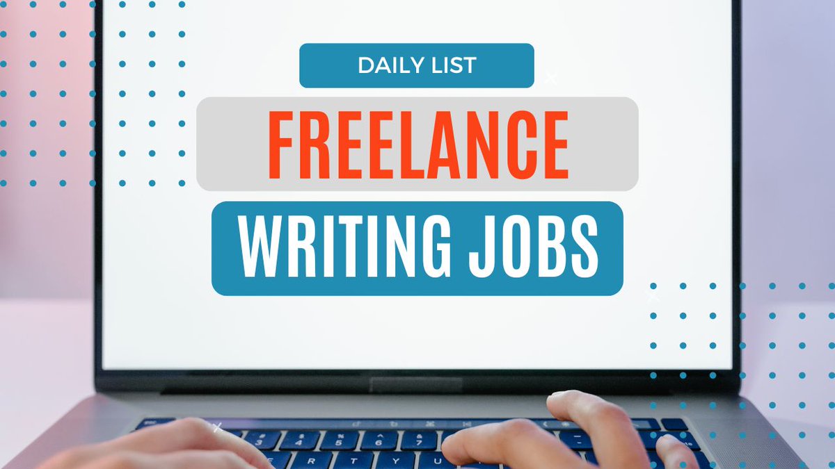 FreelanceWJ's tweet photo. Today's jobs just dropped. Browse new writing jobs now: https://t.co/107SzWGSHQ
#WritingJobs #FreelanceWritingJobs #FreelanceJobs
#RemoteJobs #OnlineJobs
#ContentWritingJobs #EditingJobs #CopywritingJobs https://t.co/K1UX1lmFAf