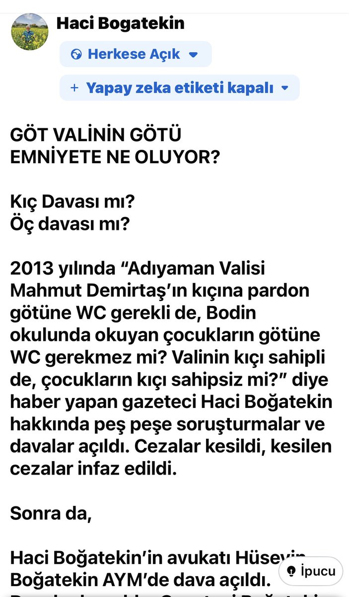 Göt davasını 
   Yoksa 
   Öç davası mı ?