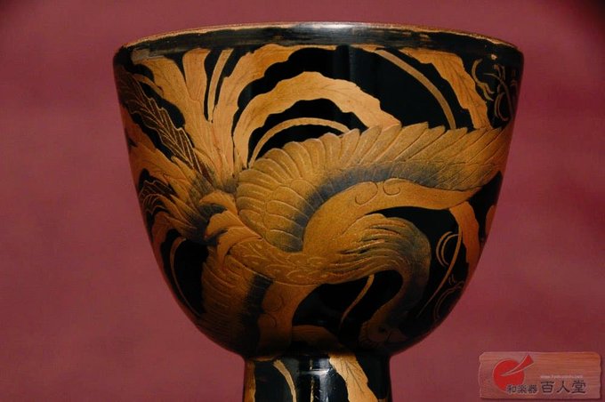 和楽器大決算SALE!!】 小鼓古胴/伝 阿波 鳳凰蒔絵 蒔絵割れのため処分