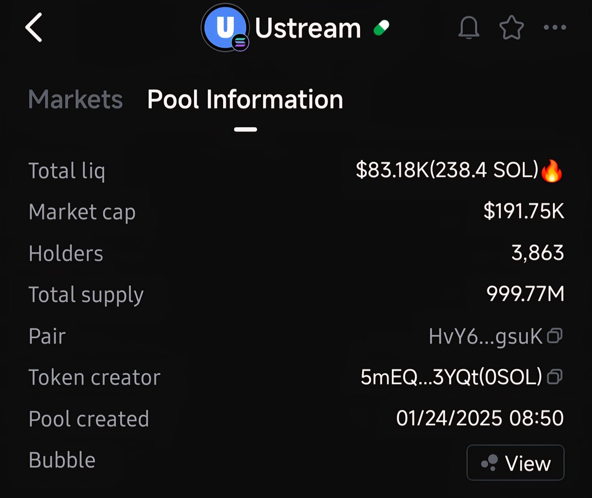 Nagaev_929's tweet photo. My favorite #ustream 😁
Capitalization 190k dollars, liquidity 83k🤣
It's been more than 200 days, Karl😁
#sol #btc #paofc #nft $nft $btc @realDonaldTrump @elonmusk @Mazy https://t.co/TjX0ss4BsM