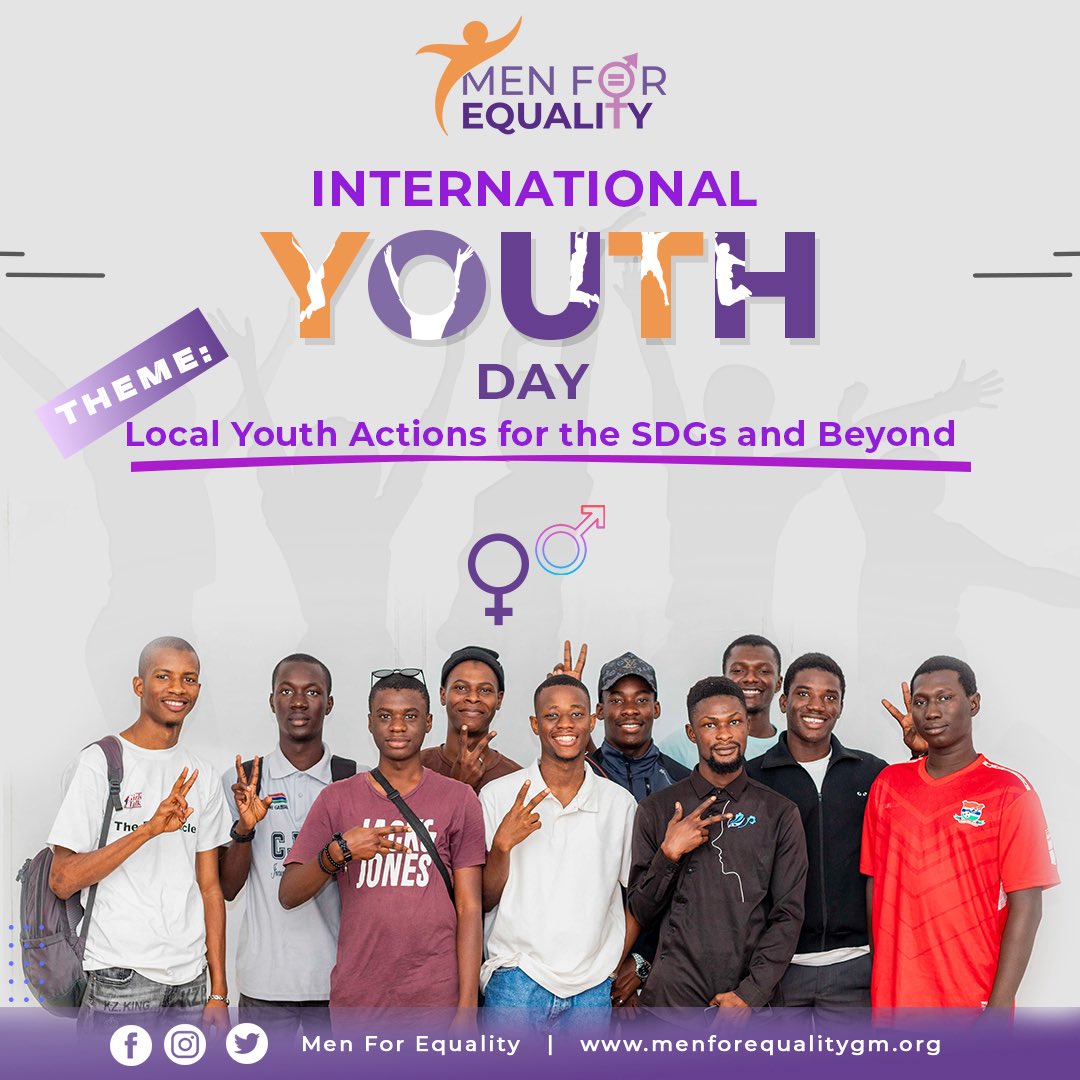 Celebrating International Youth Day!
The future is equal. The future is ours. We celebrate the young people championing gender equality. 
 #YouthDay #Menforequality #Positivemasculinity
