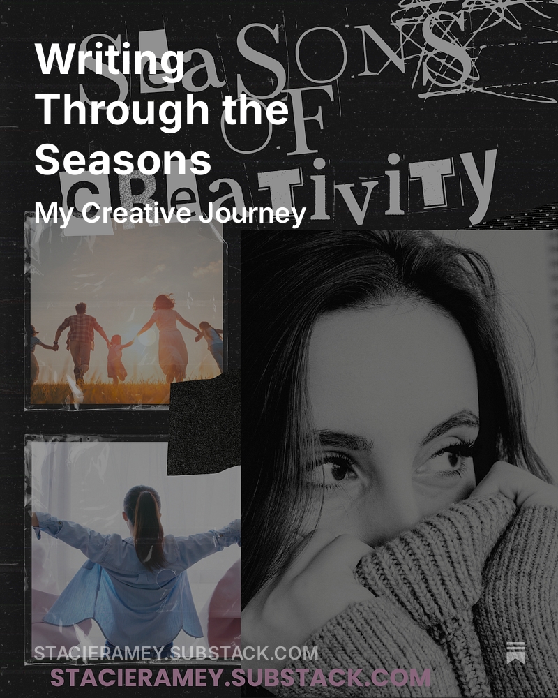 Here's a quick glimpse into my writing journey through the seasons of my life. #amwriting #writing #writingcommunity stacieramey.substack.com/p/writing-thro…