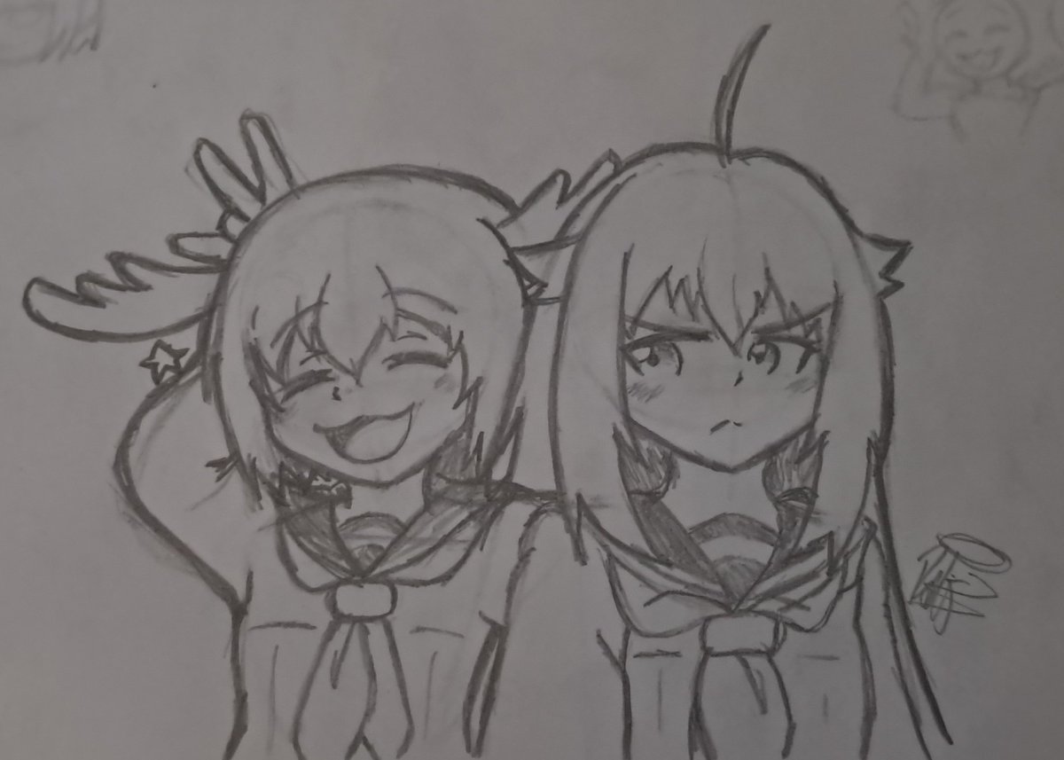 The perfect friendship: chaos + patience (lots of patience) 😏💥

Nokotan &amp; Koshitan 🦌👱‍♀️

#しかのこのこのここしたんたん #しかの #nokotan  #shikanokonokonokokoshitantan #shikanoko #anime #Art #draw