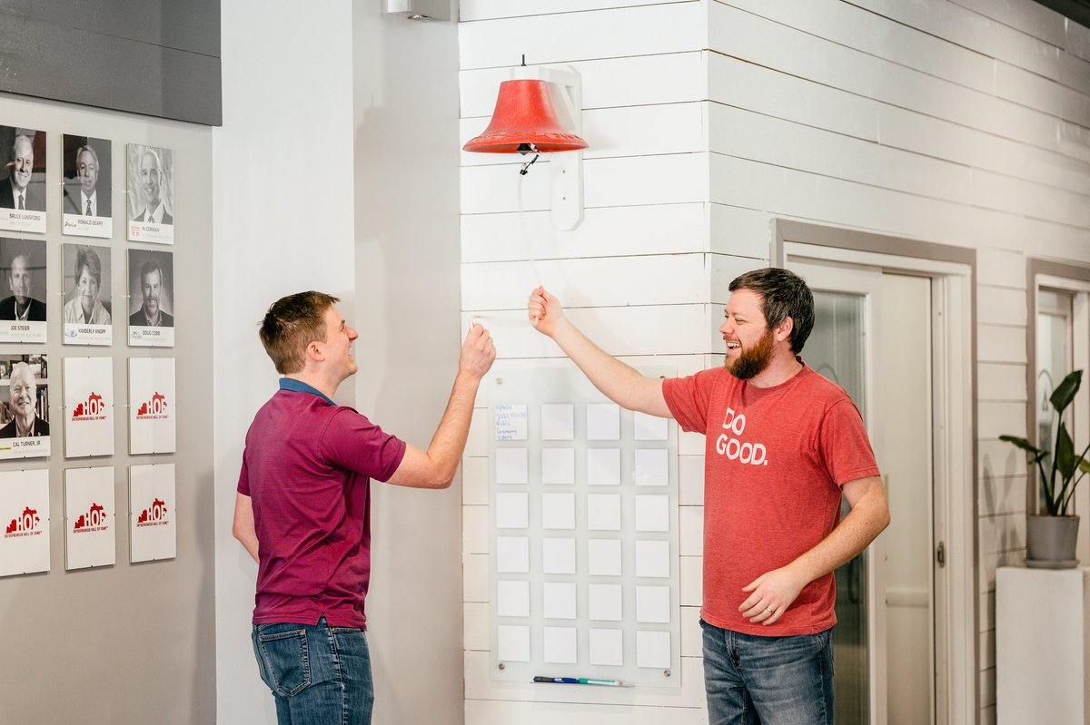 ApaxSoftware's tweet photo. Just as important as the hard work: Celebrating that hard work when it gets done. ✅

In a tradition borrowed from Gray Construction, we gather in the office for bell-ringing ceremonies. Whether it's a closed deal, new product, or a customer success, we gather and get excited. https://t.co/0EEJUWhizq
