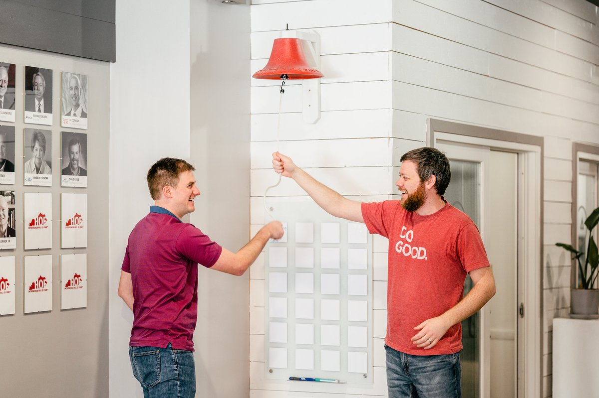 ApaxSoftware's tweet photo. Just as important as the hard work: Celebrating that hard work when it gets done. ✅

In a tradition borrowed from Gray Construction, we gather in the office for bell-ringing ceremonies. Whether it's a closed deal, new product, or a customer success, we gather and get excited. https://t.co/0EEJUWhizq