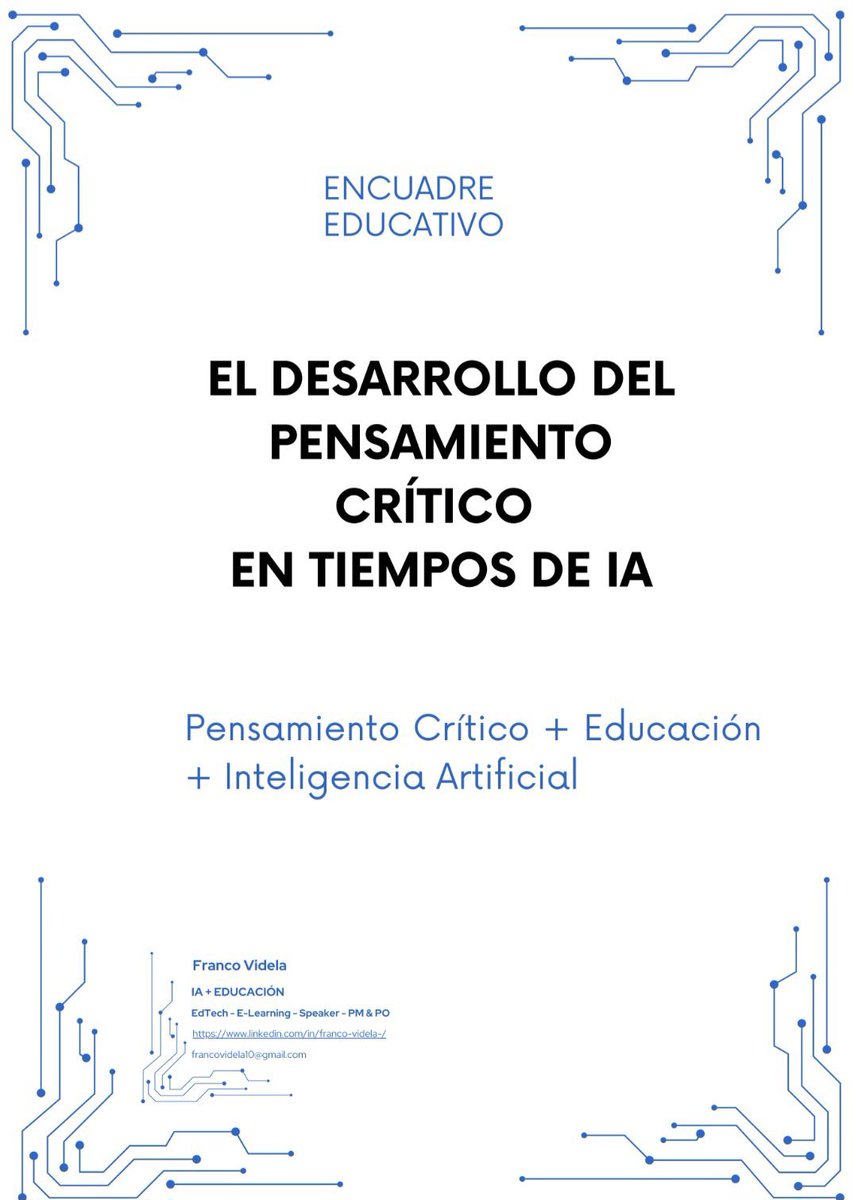 EL DESARROLLO DEL PENSAMIENTO CRÍTICO EN TIEMPOS DE #IA

#PensamientoCrítico #Educación #Tecnología #Humanidad 👇🏼

onedrive.live.com/?redeem=aHR0cH…
