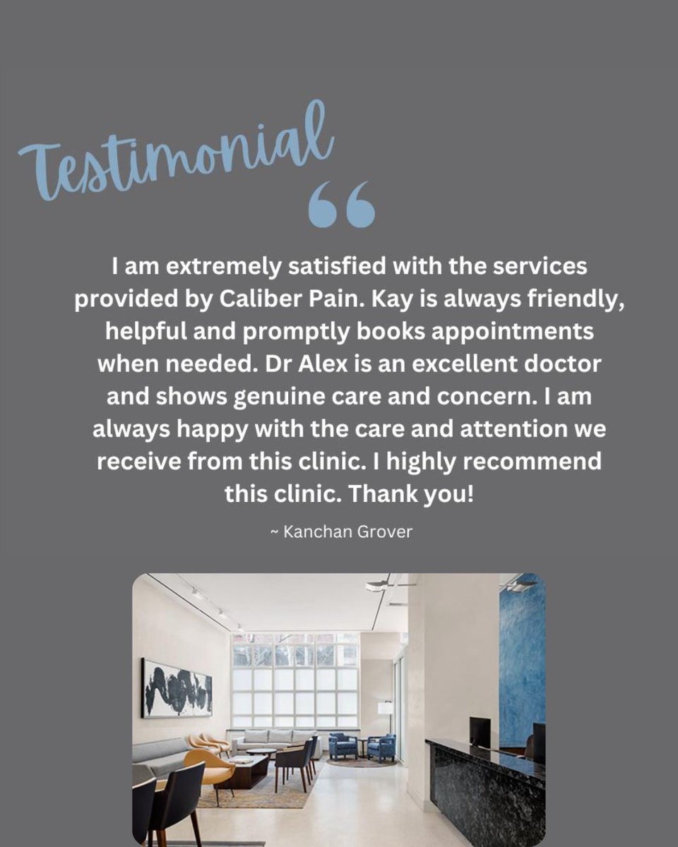 CaliberPain's tweet photo. We love this #TestimonialTuesday! Thank you, Kanchan, for the awesome feedback! We are thankful!
#caliberpain https://t.co/NrRwGluloz