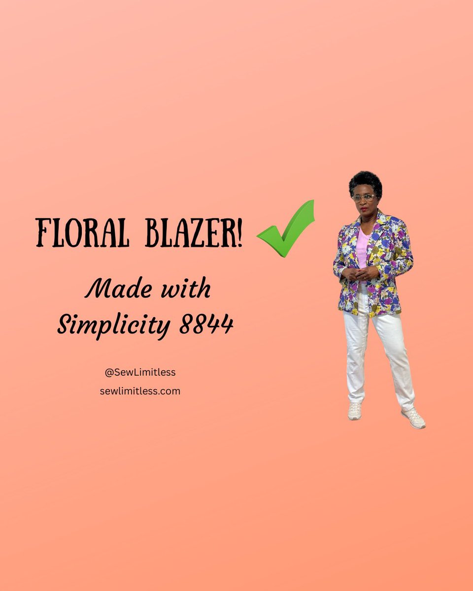 sewlimitless's tweet photo. I Made This Blazer With Simplicity 8844. See How It Turned Out! https://t.co/h8ZJ9SH4yd via @YouTube https://t.co/6yozyJCMIs
