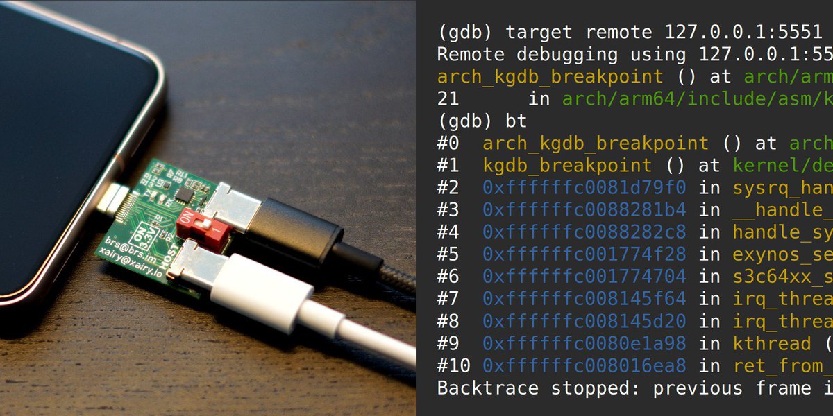 CyberDevHq ( $h@d0w M0n@rch ) (@thecyberdevhq) on Twitter photo Debugging the Pixel 8 kernel via KGDB
Setting up KGDB on Pixel 8 for debugging its kernel.
Credits: <a href="/andreyknvl/">Andrey Konovalov</a>
xairy.io/articles/pixel… Debugging the Pixel 8 kernel via KGDB
Setting up KGDB on Pixel 8 for debugging its kernel.
Credits: <a href="/andreyknvl/">Andrey Konovalov</a>
xairy.io/articles/pixel…