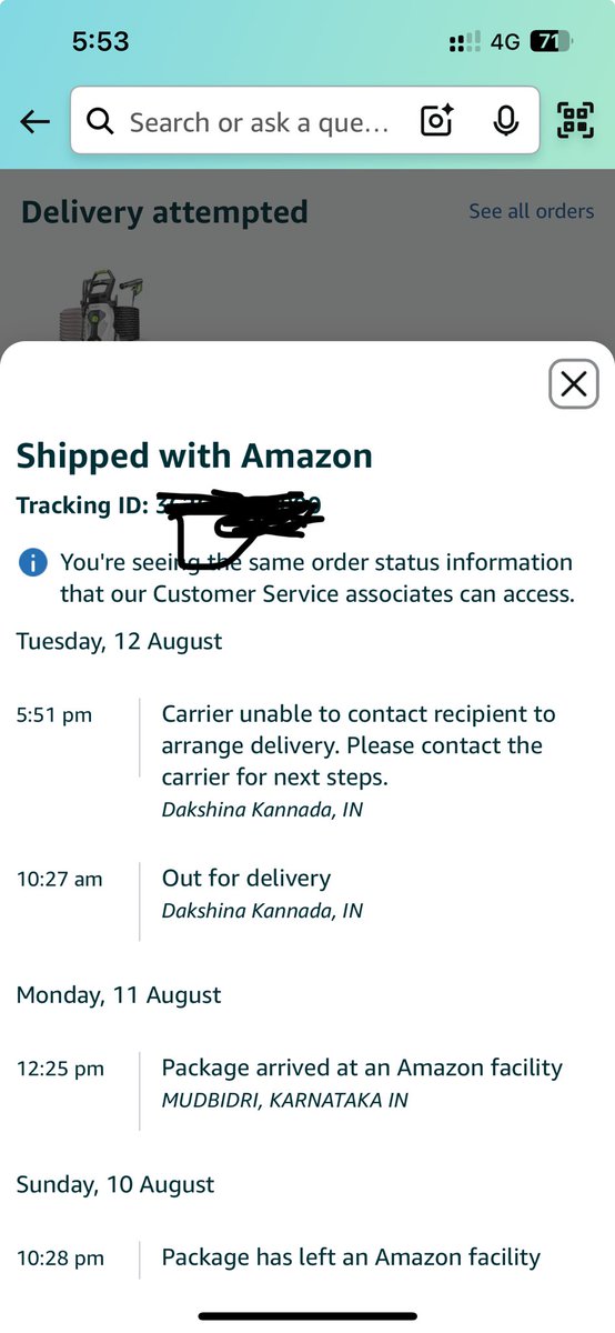 I think ⁦<a href="/amazon/">Amazon</a>⁩ India should seriously consider revamping their delivery SOPs. Often their delivery partners will not deliver on the promises date even if the parcel is in the delivery station and mark random reasons.

How am I tweeting at 5.56 if I was not available?!!