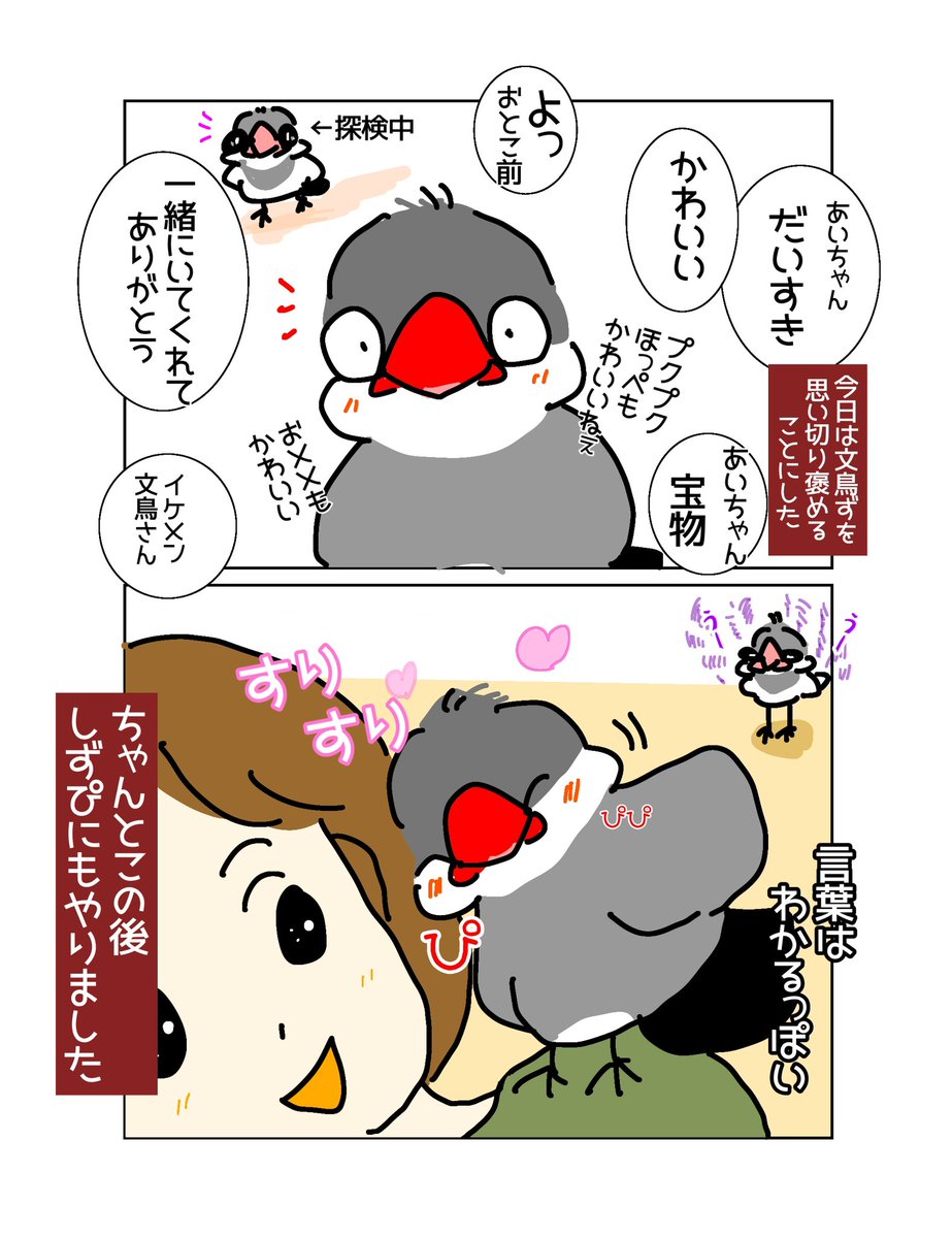 愛は伝わる❤️
#あいちゃん　#しずぴ
#しずは反応違ったけどね