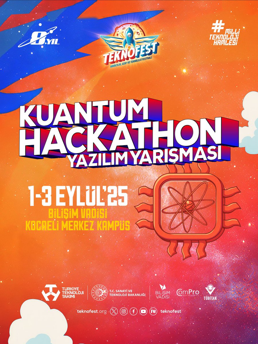 ComProBilisim's tweet photo. Kuantum Hackathon Yazılım Yarışması için geri sayım başladı!

✦ 1-3 Eylül ✦ Bilişim Vadisi Kocaeli Merkez Kampüs ✦ @QndcoQ | @teknofest | @BilisimVadisiTR | @Tubitak 

#hackathon #quantum #Teknofest #ThinkQuantum #ThinkAhead #QndCo #ComPro #kuantum https://t.co/ykDLfBylBR