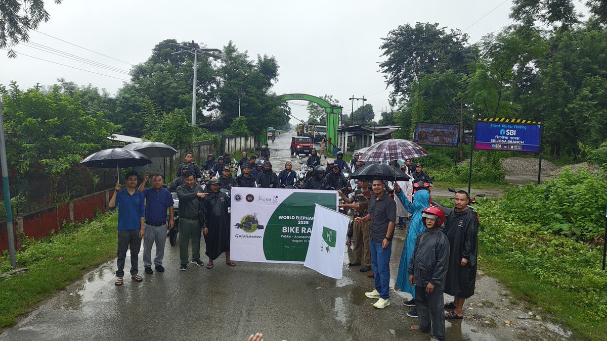 World Elephant Day 2025 was celebrated at PTR with Bike Rally Flag off by DFO DK Rawat alongwith WTI members, afterwards students interaction was done at VKV Seijosa in collaboration with WWF.