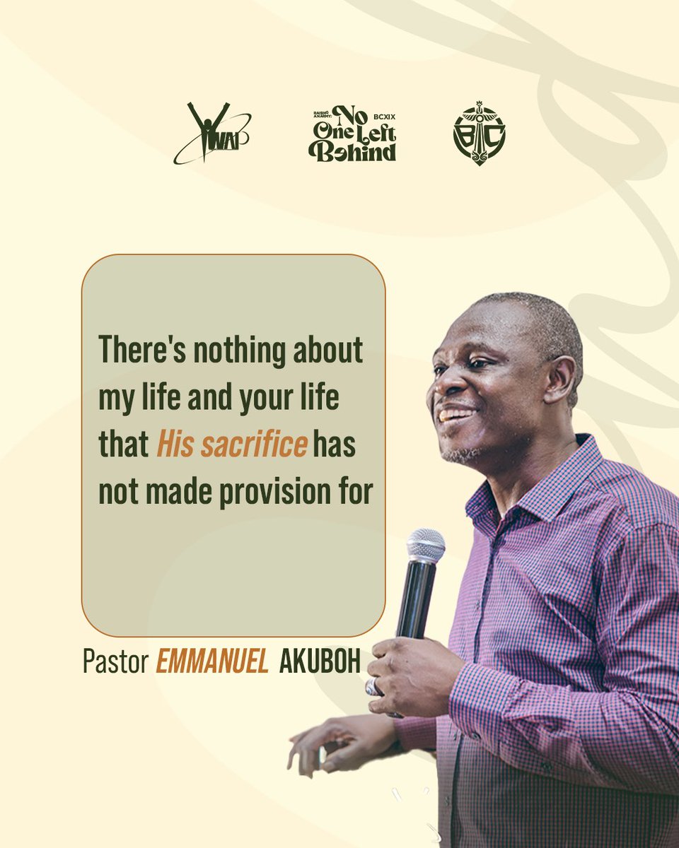 "He came offering himself. That is why no one should be left behind." - Pastor Emmanuel Akuboh

Christ has paid it all, so we're leaving no one behind.

#nooneleftbehind
#boothcampxix
#bcxix
#ywapbcxix