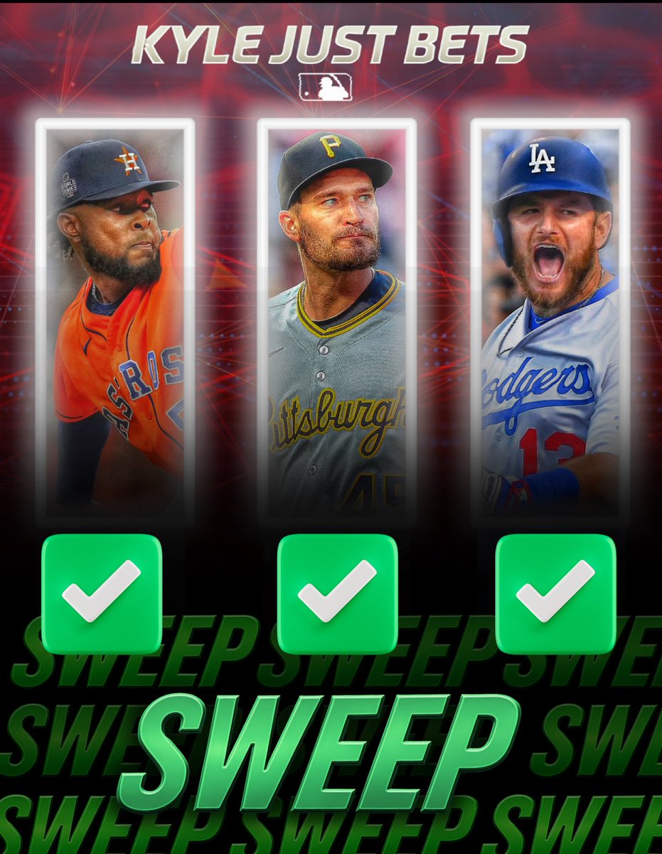 WE JUST WENT BACK TO BACK 🧹 

$25 to TWO PEOPLE who LIKE ❤️

✅ Cristian Javier o1.5 Walks (-145)
✅ Andrew Heaney u3.5 Ks (-130)
✅ Max Muncy o1.5 HRR (-130) VIP
✅ +4985 Home Run Round Robin (VIP)

❤️ if you’re ready for more today!