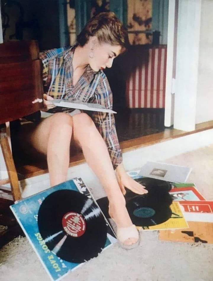 Audrey Hepburn photographed during the production of Sabrina, 1953 #VinylRecordDay