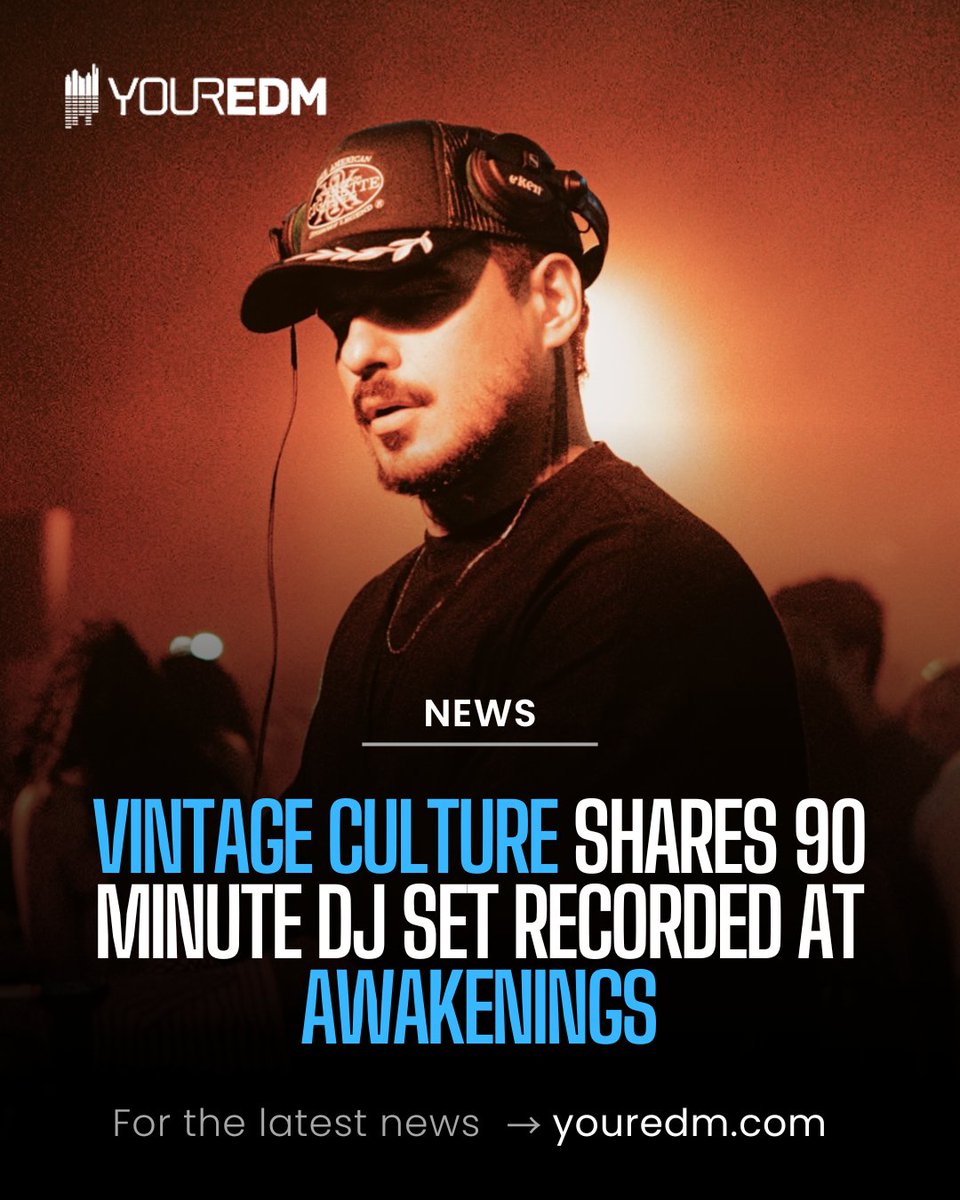 Brazilian juggernaut <a href="/VintageCulture/">Vintage Culture</a> has dropped his epic 90 minute set from <a href="/awakenings/">Awakenings</a>  which took place in July

The set includes tracks by Tony Romera, Armand van Helden and Vintage Culture himself

youredm.com/2025/08/12/vin…
