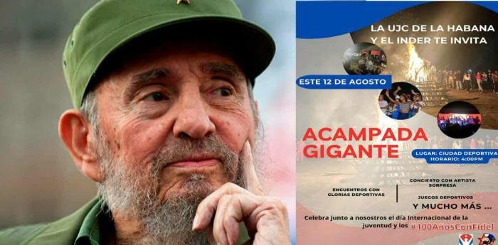 La Juventud habanera invita a la acampada gigante por Fidel
Se prevé capacidad para 10 mil personas en el disfrute de agrupaciones musicales, ferias y atracciones para compartir en familia en la Ciudad Deportiva a partir de las 4 pm de hoy. #100AñosConFidel