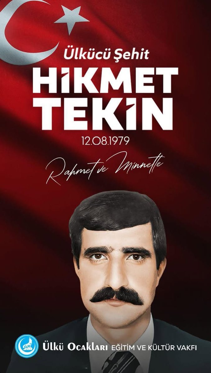 MHP Bingöl Belediye Başkanlığı görevini sürdürürken 12 Ağustos 1979 tarihinde Pkk’lı teröristlerce gerçekleştirilen hain saldırı sonucu şehadete eren Ülkücü Şehidimiz Hikmet Tekin’i rahmet ve minnetle anıyoruz.