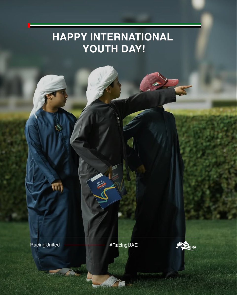 Today, on International Youth Day, we celebrate the energy, ambition, vision, and unity of the next generation. 🇦🇪 🏇🏁

Together they’re shaping the future of UAE racing #For_Each_Other.

#ERA #RacingUnited #RacingUAE
