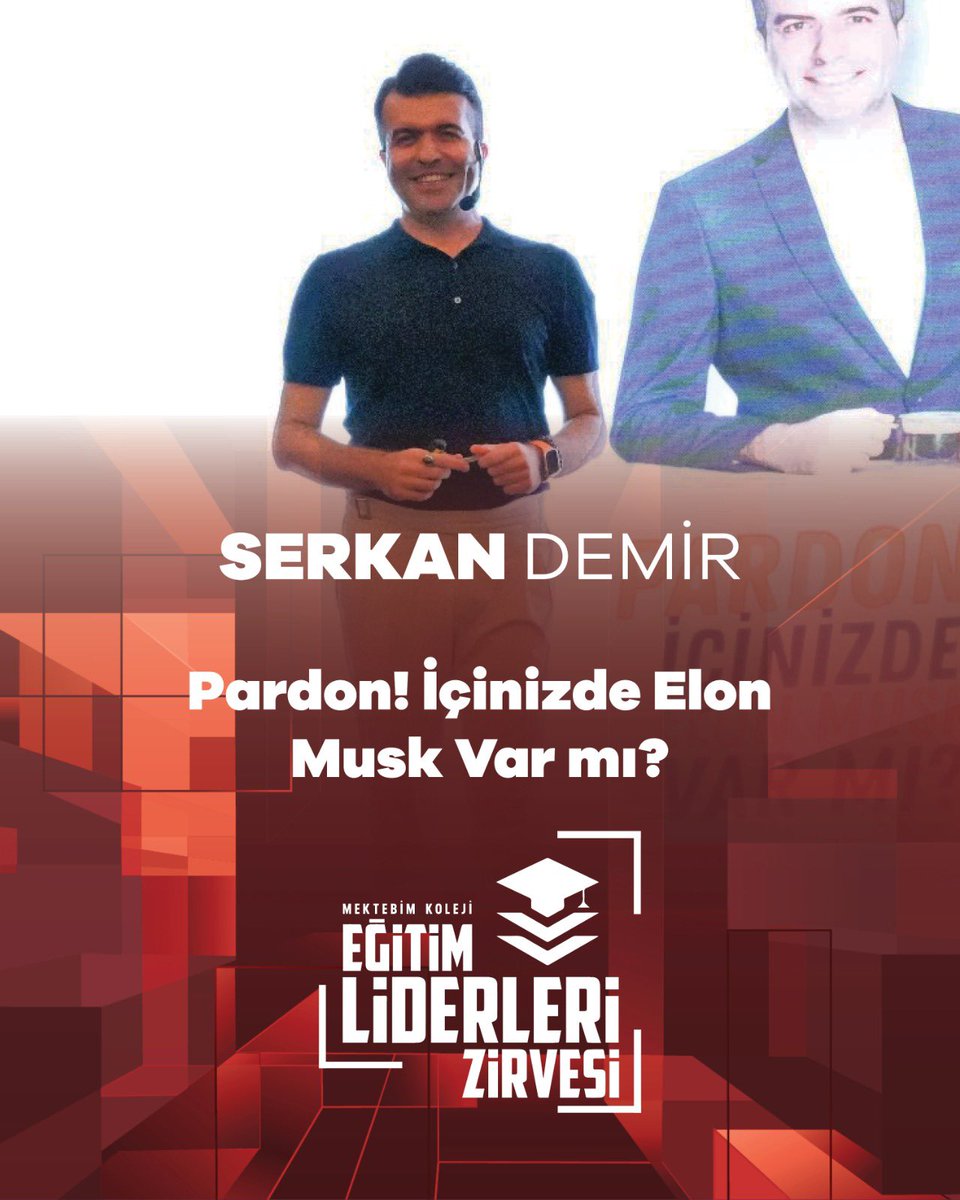 mektebimkoleji's tweet photo. Doç. Dr. Serkan Demir, “Pardon! İçinizde Elon Musk Var mı?” başlıklı konuşmasıyla bizleri yaratıcılığı ve potansiyeli sorgulatan etkileyici bir yolculuğa çıkardı. 🚀🧠

#EğitimdeDönüşüm #MektebimKoleji #EğitimLiderleriZirvesi #yaraticilik https://t.co/xiKchD83Ag