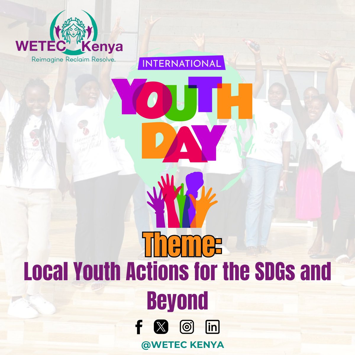 Happy #InternationalYouthDay!
At <a href="/weteckenya/">WETEC Kenya</a>, we uplift teenage girls &amp; AGYW leading change in their communities from menstrual health to digital literacy &amp; climate action.
Global goals start locally. 
#IYD2025 #GirlsLead #YouthForSDGs #AGYW #EmpowerHer