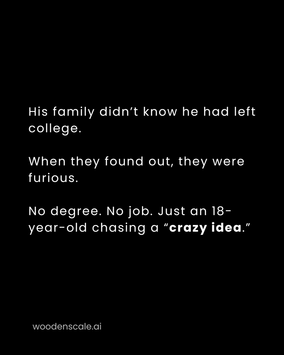 WoodenscaleAI's tweet photo. College dropout to billionaire founder 🚀 Sometimes the unconventional path leads to extraordinary success
.
.
.
Ritesh Agarwal's story is a masterclass in self-betting.
At just 18, he made a decision that defied conventional wisdom:
✗ Left college after just a few days
✗ No degree, no safety net
✗ Just an unshakeable belief in his hospitality vision
.
.
While others followed the traditional path, Ritesh chose to build OYO, transforming how millions experience budget travel and accommodations.

Today, he stands as one of India's youngest billionaire entrepreneurs, proving that your unconventional path might just be your competitive advantage. ✨
.
.
.
.
.
.
#entrepreneurmindset #oyo #entrepreneurspirit #entrepreneur #collège #startupstory #startupgrind #startuplife #believeinyourself #dreambigger #successprinciples #indianstartup #dreambig #bangalorestartup #mumbaistartups #delhistartups