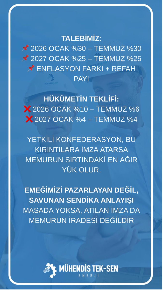 Sadaka istemiyoruz. En düşük memur maaşı işçi maaşından az olamaz. 
#YetersizTeklifeHayır