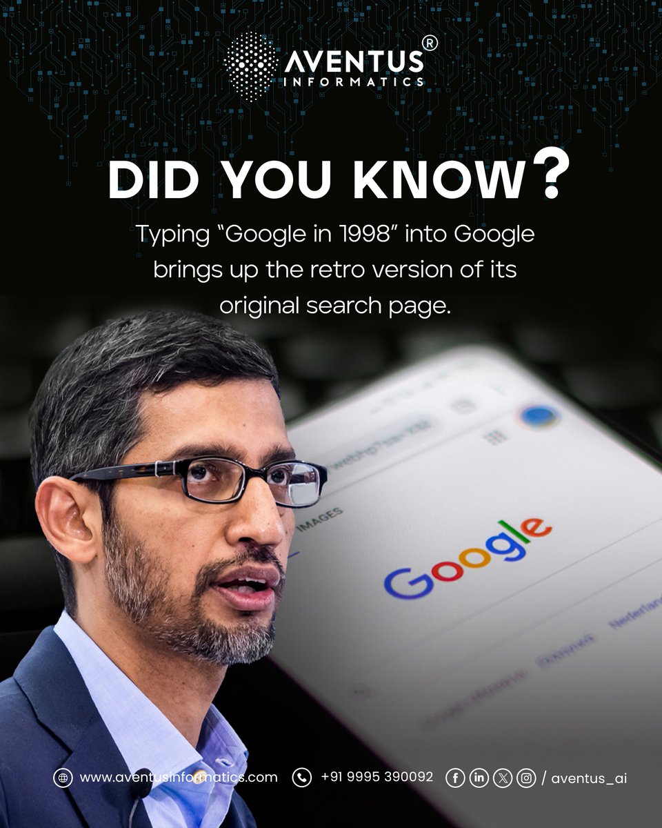 Aventus_AI's tweet image. Type &quot;@Google  in 1998&quot; into the search bar and travel back to where it all began, the original retro search page!
#GoogleHack #TechThrowback #1998Vibes