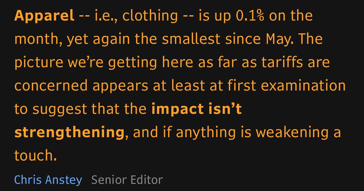 Tariffs still showing very little impact…

Goods inflation simply hasn’t materialized like many feared, certainly not an inflation shock.