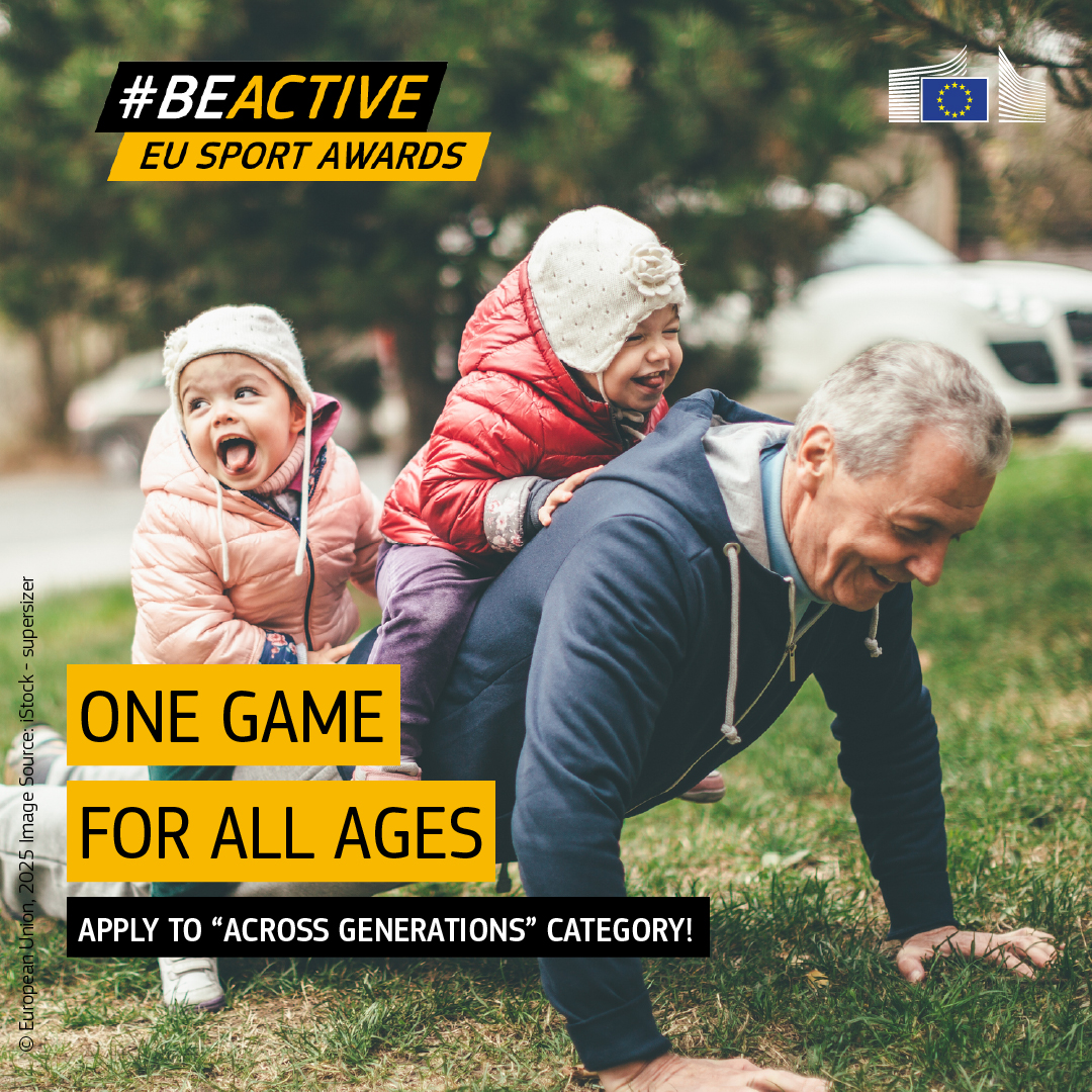 Sport doesn’t age. 👵👦

It connects generations, builds bridges &amp; shares wisdom.

Do you have a project that unites young and old through sport?

Apply now: europa.eu/!kFG7M3
