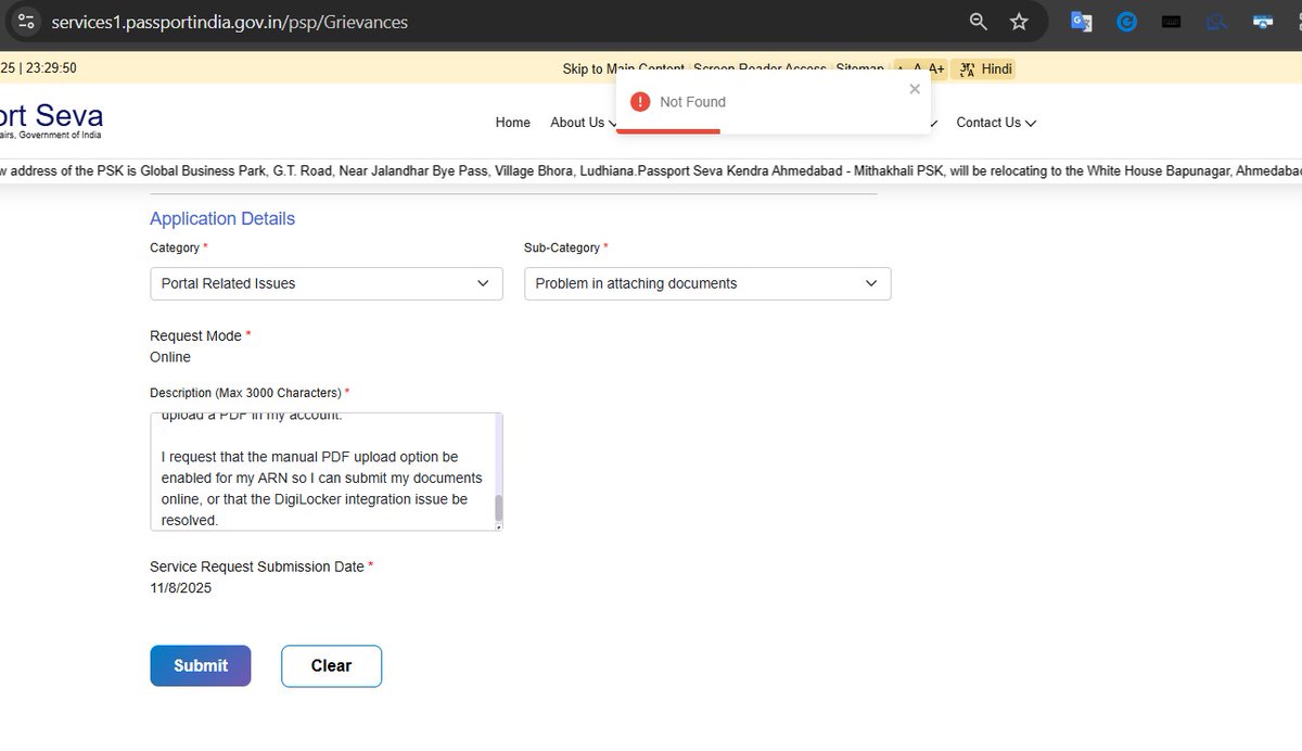 DebadityaC97's tweet photo. @passportsevamea @digilocker_ind I'm unable to upload docs for passport reissue due to DigiLocker error [redirect_uri_mismatch – The redirect URI provided is missing or does not match] also no option to upload docs manually where it should be; pls fix ASAP https://t.co/HE4jHbpjzT