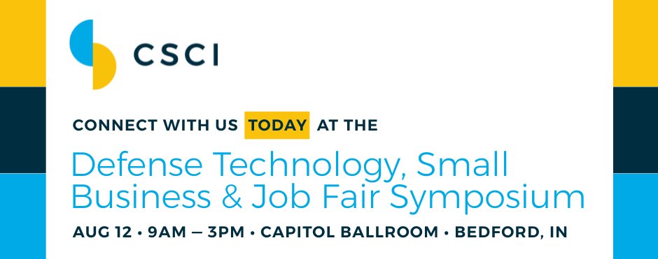 CSCIConsulting's tweet image. The CSCI team is ready to connect with YOU at today's Defense Technology, Small Business & Job Fair Symposium! Catch our Business Development in the Capitol Ballroom to explore teaming opportunities and discover exciting technology careers. Let’s connect and make it happen!