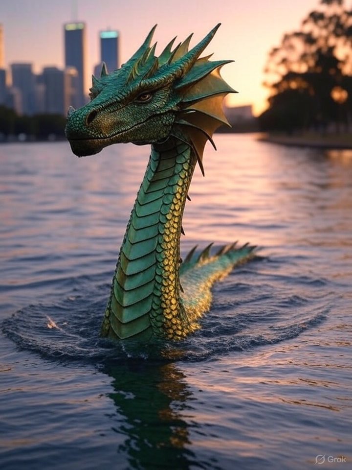 trantv258's tweet photo. Dragon on the Swan River https://t.co/VLTi8ePE8Y