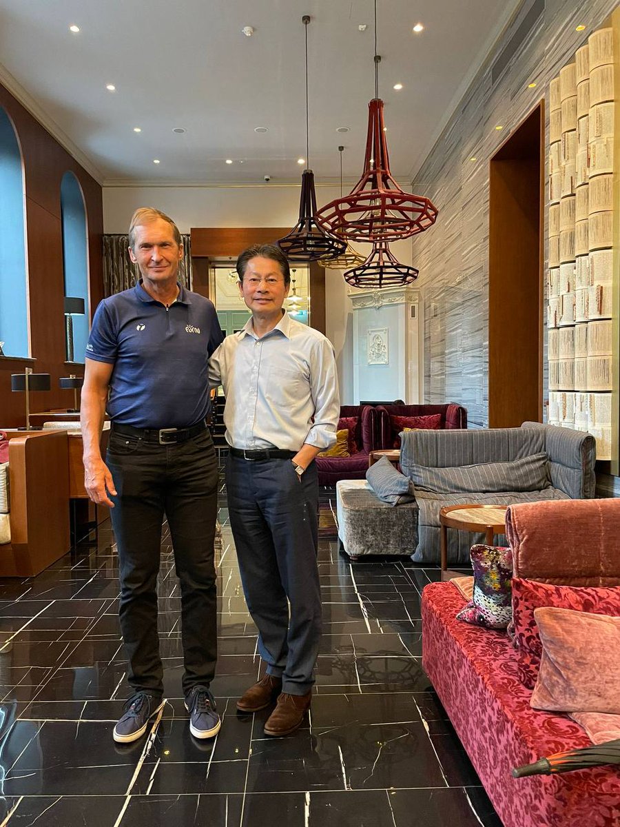 Taiwan_Latvia's tweet image. Ambassador Andrew Lee had the pleasure of meeting #Jüri Jaanson, a distinguished member of the #Estonian parliament and a #six-time Olympic rower with two silver medals, in Riga for a heartfelt discussion. 

They delved into a variety of topics, including the latest political