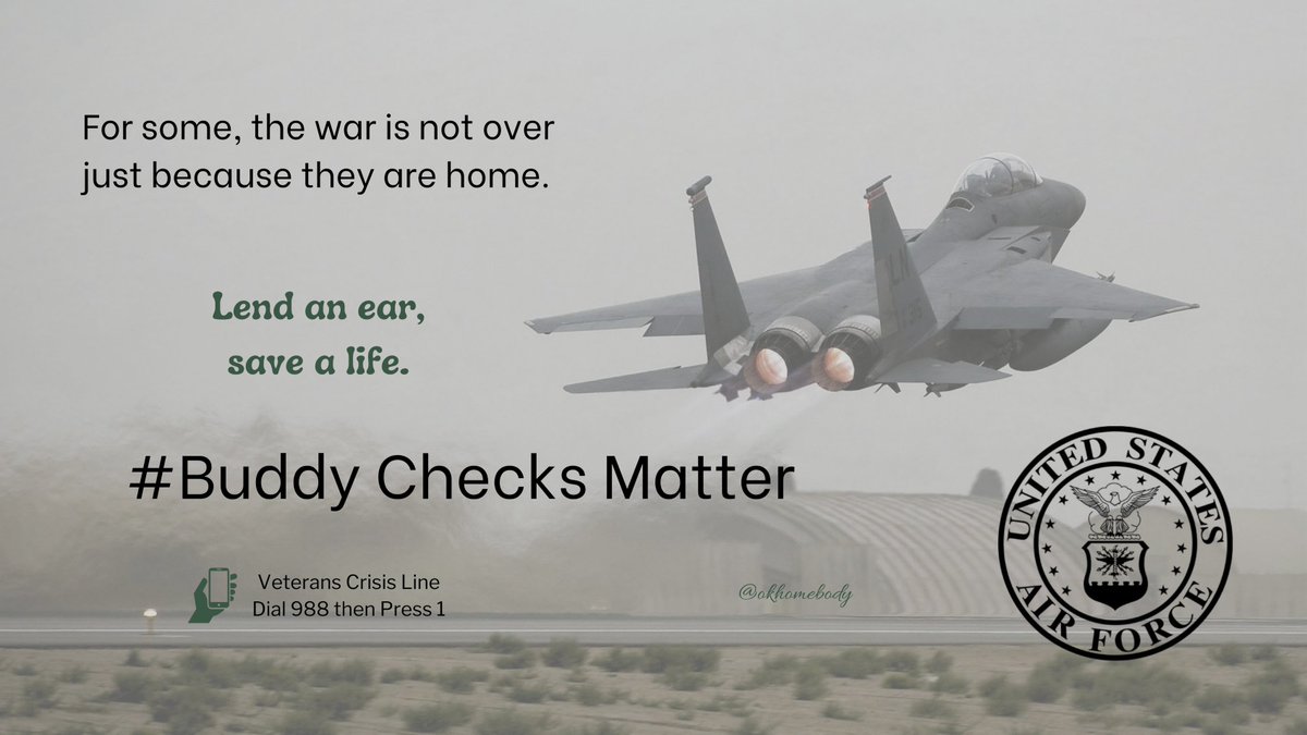 🇺🇸Tuesday✅VETERAN #BuddyChecks✅RH 🇺🇸
Good morning, family. Keep checking in with each other, strengthen your connections. They can be lifesaving. Remember that you are not alone here. Reach out if you need. I love all y’all! ❤️🤍💙
⭐️Veterans Lives Matter ⭐️End Veteran Suicide