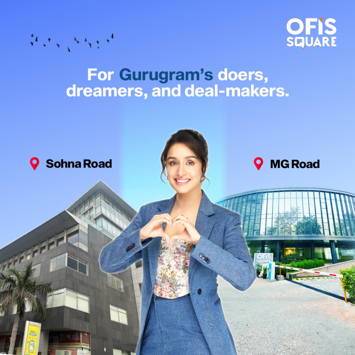OfisSquare's tweet image. 🌟 Two Prime Locations. One Bold Statement. 🌟

📍 Sohna Rd – Premium workspaces, seamless access
📍 MG Rd – Landmark address, metro at your door

Backed by Shraddha Kapoor’s trust, Ofis Square powers ambition in Gurugram.
#OfisSquare #MGRoad #SohnaRoad #Coworking #FutureOfWork