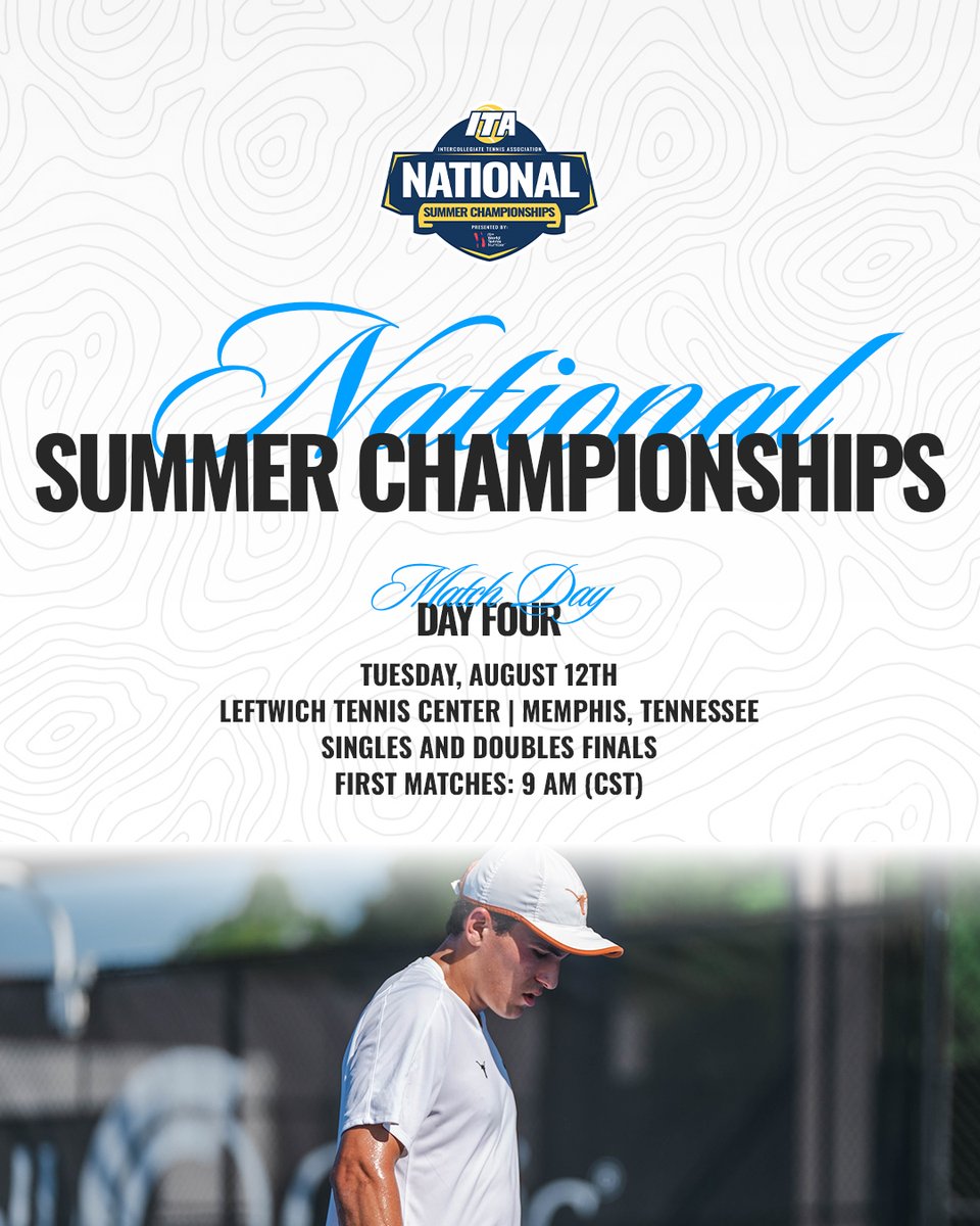 ITA_Tennis's tweet photo. Ready To Hand Out Some Hardware 🏆

ℹ️ ITA National Summer Championships
🏟️ Leftwich Tennis Center | Memphis, TN
⏰ First Matches: 9am (CST)
📺 https://t.co/famAHxLDma (Live Streams)
📊 https://t.co/HXcUrG31UV (Draws &amp; Results)

#WeAreCollegeTennis | #ITASummerNats https://t.co/Y82qD2R3Xx