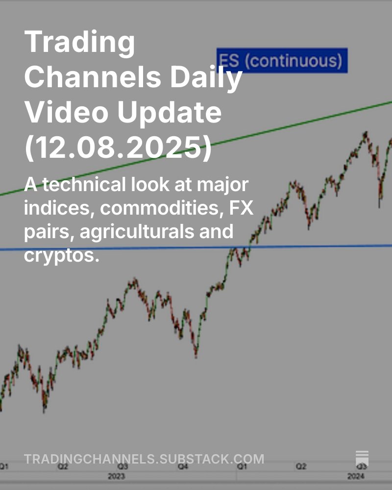 Trading Channels Daily Video Update (12.08.2025) open.substack.com/pub/tradingcha… 
$ES $ES_F $SPX #gold $xauusd #ethereum $ethusd
