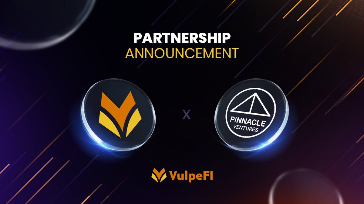 vulpefi's tweet photo. 📢 Strategic Partnership

@vulpefi has partnered with @pinnacle_web3 — a leading Web3 accelerator empowering the next generation of blockchain innovation.

Together, we’re forging a new frontier where advanced finance meets intelligent innovation. 🚀