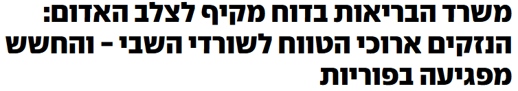בשולי הפשעים המטורפים, איזו חברה חולה אנחנו שהדבר הכי חשוב בדו"ח הזה הוא החשש לפגיעה בפוריות.

מסתבר שאנחנו לא אזרחים שהמדינה צריכה להגן עליהם, אנחנו מערכת רבייה עם רגליים שהמדינה צריכה שתישאר פורייה