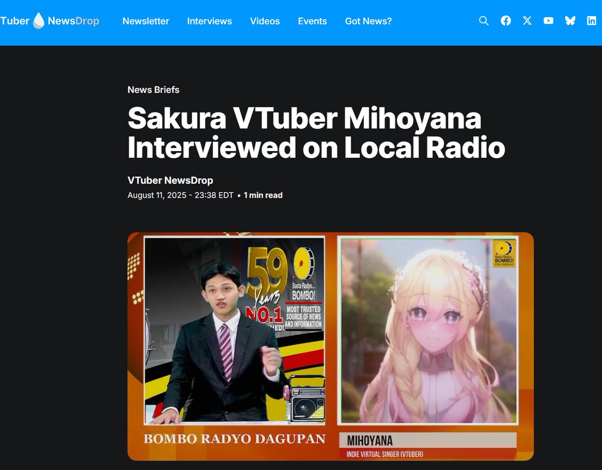 thank you for the feature <a href="/VTuberNewsDrop/">VTuber NewsDrop 💧</a> ! 🌸