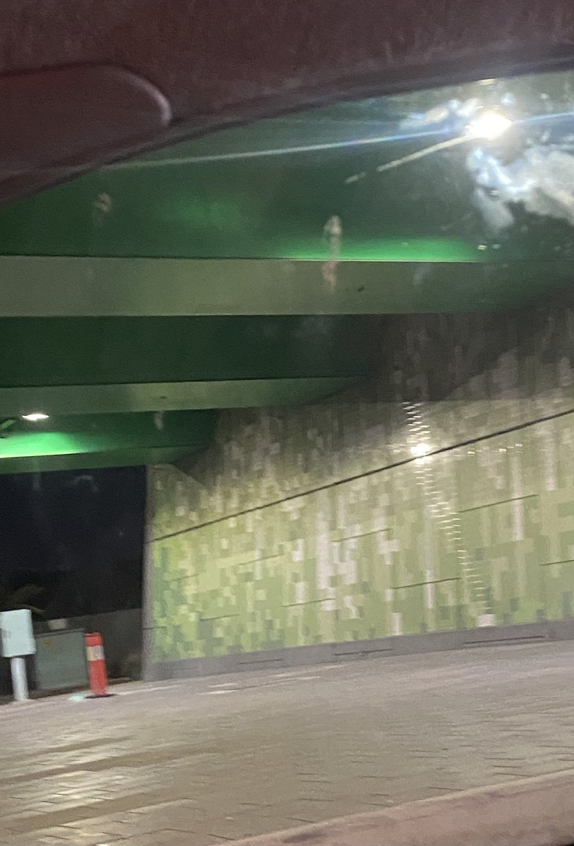 UsingMatt's tweet image. Hell nah they added a GitHub contribution graph to the north-south motorway underpass 😩