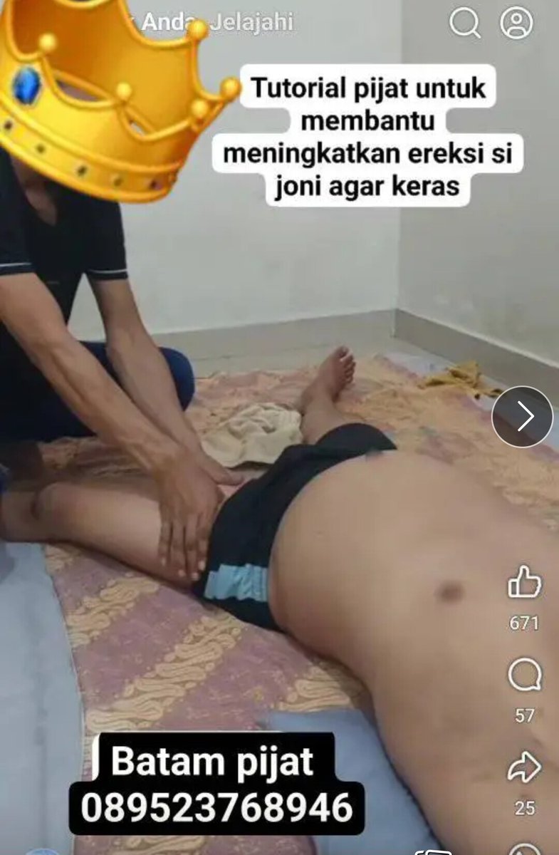 AndikaP35949751's tweet photo. Ayo buat para lelaki 
Yang Joni nya susah bangun 
Khusus laki laki 
Remaja Abang bapak2 
Khusus d Batam 
Pijat vital mas https://t.co/HNwUBiv3Me